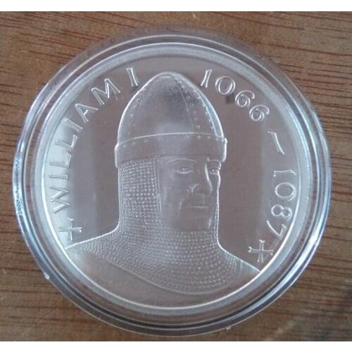 King William I of England 35mm Metal Coin Plated Commemorative Coin Badge medal for collection Arts Gifts Souvenir