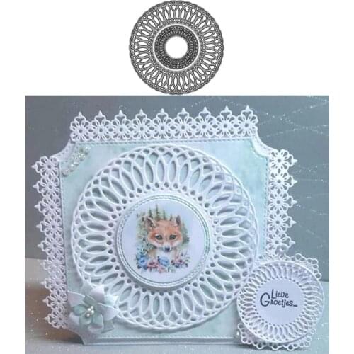 Metal Cutting Dies Round lace background for DIY Scrapbooking Photo Card Making Decor Supplies Embossing Die Template