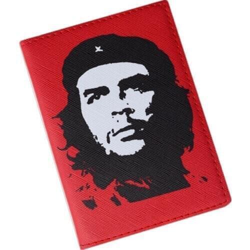 Fashion Women Men Passport Cover Pu Leather Guevara Travel ID Credit Card Documents Holder Packet Wallet Purse Bags Pouch