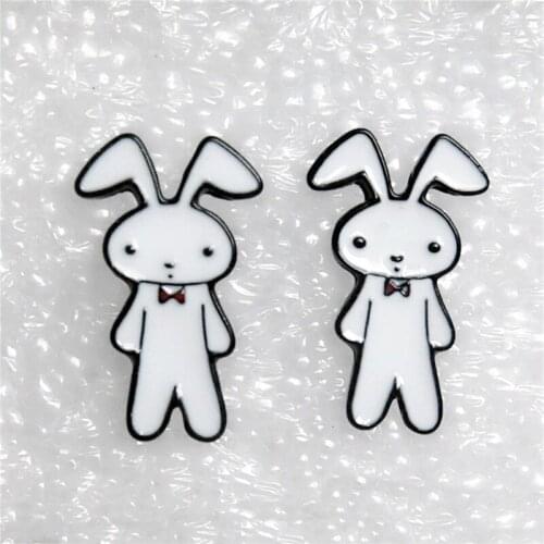 Rabbit Fashion Anime Cartoon Earring Animal Stud Earrings Women Girls Kids Jewelry New Gift