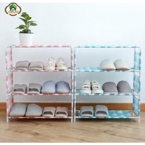 Msjo 3 Tiers Storage Shoe Rack Non-woven Fabric Organizer Holder Easy Assemble Door Shoe Storage Cabinet Shelf Home Furniture