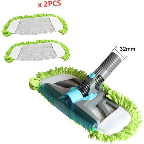32mm inner dia Floor Brush head Mop Cloth Household 35mm Nozzle Vacuum Cleaner Soft Microfiber Floor Mop Wash Floors Rag