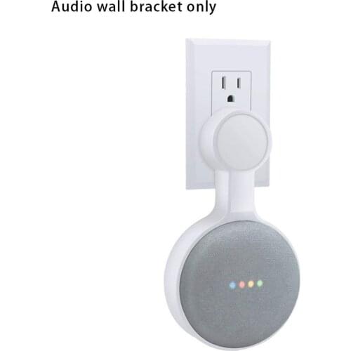 Outlet Wall Mount Holder For Google Home Mini Space-Saving Smart Home Speakers With Cord Arrangement Hidden Messy Wires