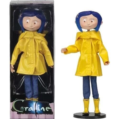 NECA Coraline With Yellow Raincoat Action Figure Toy Doll Gift For Christmas Children Birthday Gift Decoration