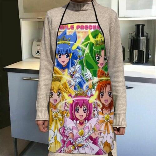 New Arrival Smile Precure! Anime Apron Kitchen Aprons For Women Oxford Fabric Cleaning Pinafore Home Cooking Accessories Apron