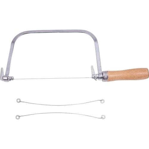 Soap Cutter String Cutter Saw Cutting Knife with Wooden Handle Butter Cutter Soap Cutter Mold Cutting Making Tool for DIY Candle