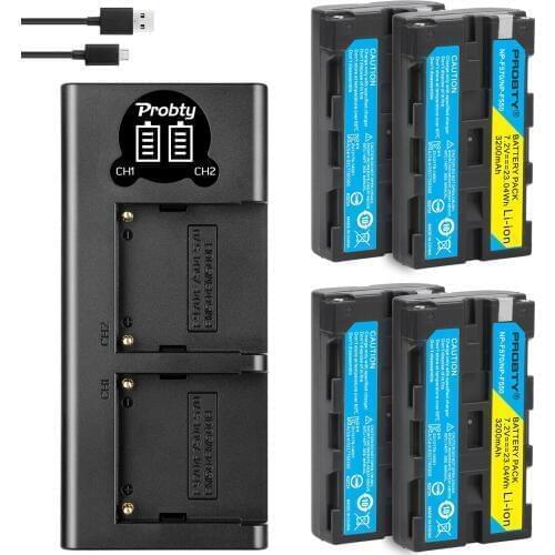 NP-F550 NP-F330 NP F550 NP F330 Camera Battery + LED Dual USB Charger for Sony NP-F550 NP-750 YONGNUO Camera Lights