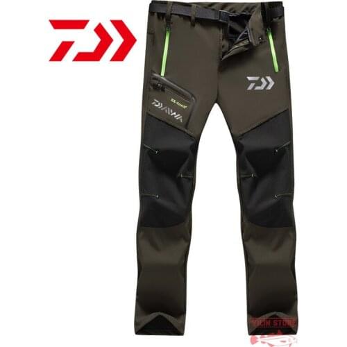 Daiwa Fishing Clothes Spring Autumn Thin Breathable Fishing Pants Men Outdoor Sports Hiking Camping Waterproof Quick Dry Pants