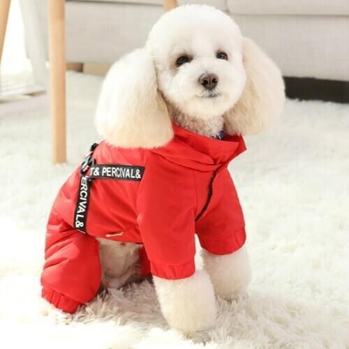 Dog Clothes Teddy Small Dog Winter Fashion Brand Pet Winter Thickened Four-Legged Autumn and Winter Cotton-Padded Clothes