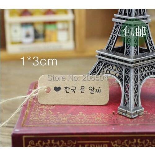 Wholesale Scallop Kraft Blank Hang tag Retro Gift tag, Table Number cards, 500pcs/lot High Quality Kraft Tag yxc013