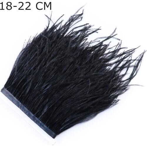 High Quality Customized Ostrich Feathers Trims Trimming Soft Ostrich Feather Ribbon 1 Yard/Lot Christmas Clothing Decoration