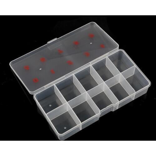 2Size Plastic Nail Tips Holder Case (Holde 100/500 Pcs False Nails) Supplies Storage Pen Studs/Stone/Gem Rectangle Box For Nail