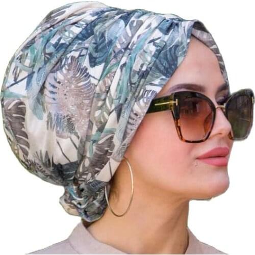 Full cover inner muslim cotton hijab cap islamic headwear under hat bathing cap swimming cap english scarfs muslim hijab