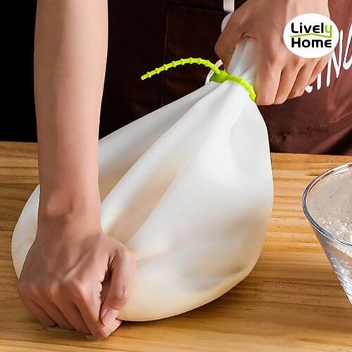 Silicone Kneading Dough Bag Dough Flour Mixer Bag Multifunctional Flour Mixing Bag Preservation Bag Cooking Tool