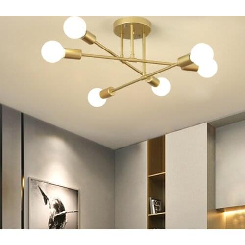 Modern Creative Lighting Warm And Romantic Golden Bedroom Modern Minimalist Personality Living Room Dining Room Ceiling Lamps