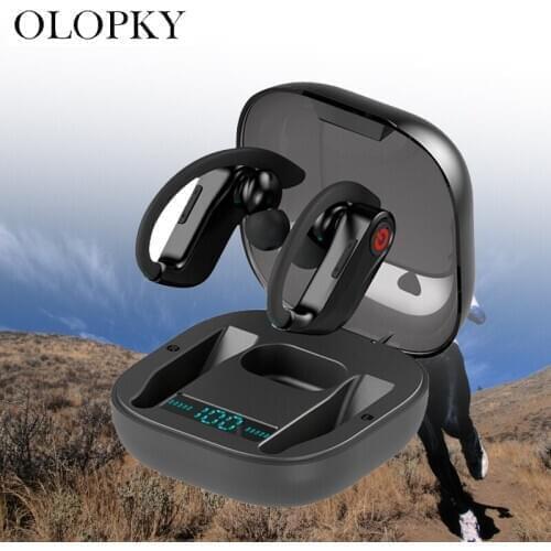 Power HBQ Pro TWS Bluetooth 5.0 Wireless Earphones 6D Stereo Sports ear hook Headphones Waterproof Earbuds Power Display Hifi