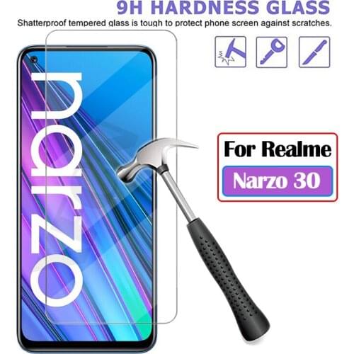 Tempered Glass For Realme Narzo 30 5G Screen Protector Glass For OPPO Realme Narzo 30 Realmi Realmy Narzo30 5G Film Phone Cover