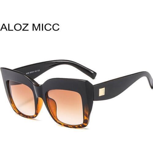 ALOZ MICC Vintage Square Sunglasses Women 2019 Brand Design Fashion Women Sun Glasses Men Big Frame Goggles Eyewear UV400 Q168
