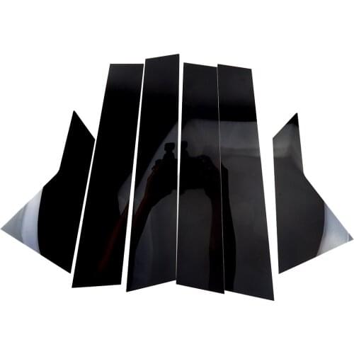 1 Set Plastic Car Door Window Pillar Posts Covers Trims Black Fit For Honda Civic 10th Sedan 2016 2017 2018 2019 2020 2021