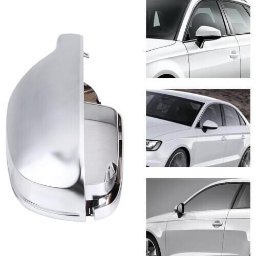 1 Pair Rearview Mirror Shell Cover Protection Cap Matte Chrome Housing for Audi B8.5 A3/S3/for RS3 A4/S4/for RS4 A5/S5/for RS5