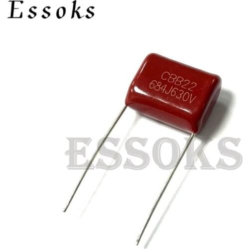 10PCS 630V684J 0.68UF Pitch 15mm 20mm 680NF 630V 684 684J CBB Polypropylene film capacitor