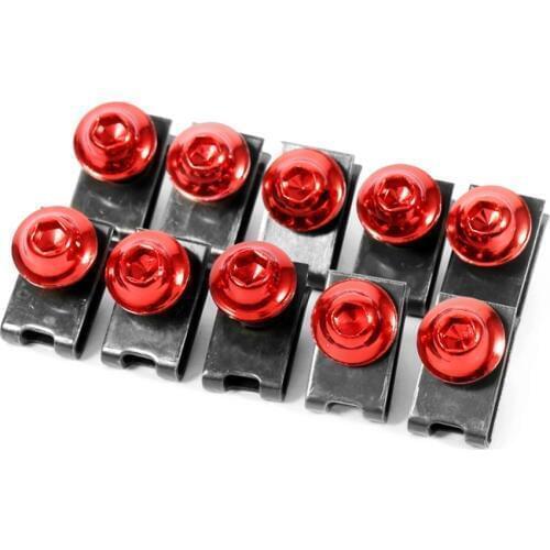 10pcs M5 5mm Motorcycle Fairing Body Bolt Kit Screw Spire Speed Fastener Clip Nut Universal Mounting Nut 4 Colors Optional HOT