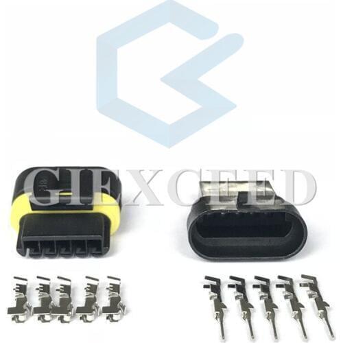 2 Sets 5 Pin 12162825 Female Male Automotive Electrical Connector Ignition Coil Plug Socket For Car