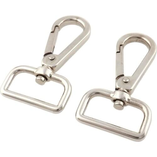 4pcs Silver Swivel hook 27mm(1inch)DIY Craft Outdoor for Backpack Parts Trigger Lobster Clasp Snap Hook Key Chain Cord DIY Tools