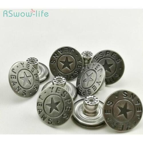 50pcs Jeans Button Metal Buttons Jeans Metal Buttons DIY Crafts Clothing Sewing Accessories