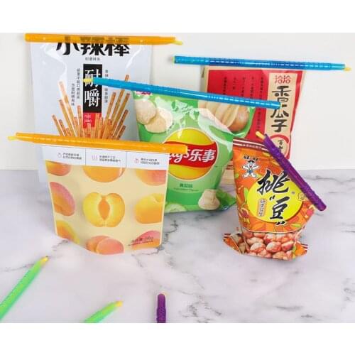 8 Pcs Reusable Gift Bag Clip Practical Sealing Sticks Kitchen Tools Household Fresh Keeping Snack Bar Multicolor Rod Storage