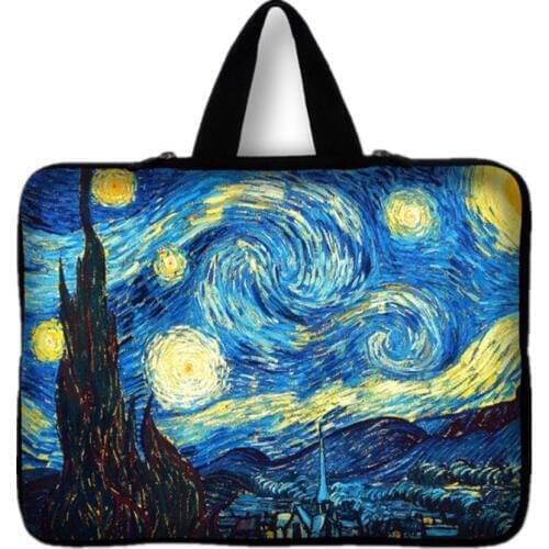 Van Gogh Village Soft Netbook Laptop Sleeve Case Bag Pouch For Apple Macbook Air/Pro Retina 10 13 13.3 15.4 15.6 17.3 17.4 inch