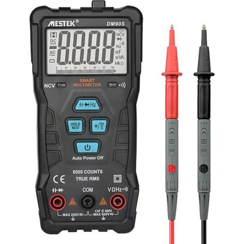 DM90S Digital Multimeter High Speed Smart Multimeter NCV True RMS Universal Meter Tester 6000 Counts Voltmeter Voltage Tester