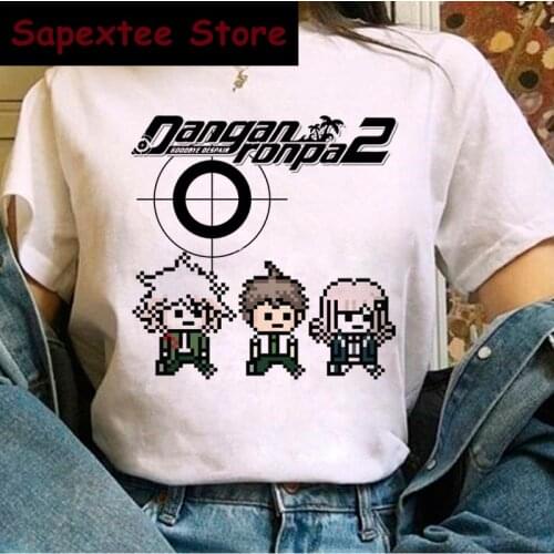 Hot Japanese Anime Danganronpa T Shirt Women Kawaii Summer Tops Unisex Nagito Komaeda Graphic Tees Ouma Kokichi T-shirt Female