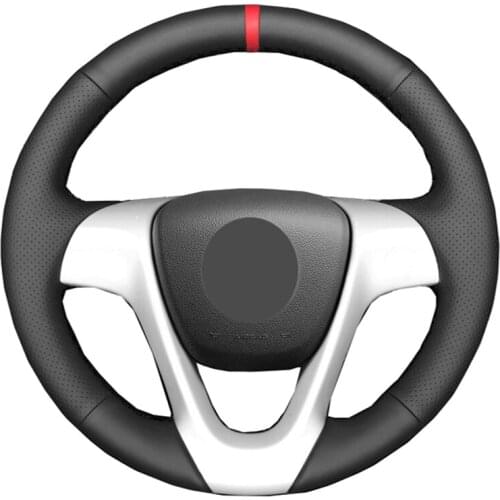 Hand Sew Car Steering Wheel Cover Wrap Artificial Leather White For Smart Forjeremy 2013 Smart Fortwo 2009 2010 2011 2012 2013