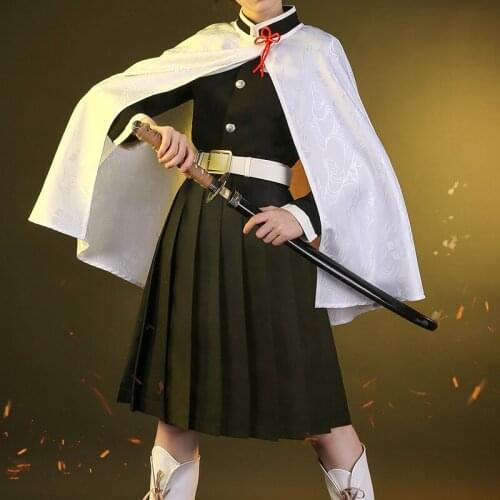 Anime Game New Domon Siayer Cosplay Costume Tsuyuri Kanao Kimono Uniform Dress Set