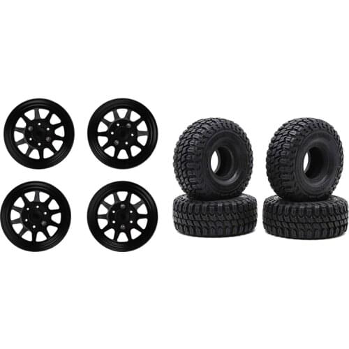 HOT 107G Metal Alloy 1.9 Beadlock Wheel Rims with 127X50MM 1.9 Rubber Tyre Wheel Tires