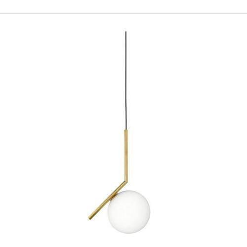 Post-modern Simple Milk White Glass Ball Iron Led E27 Pendant Light For Dining Room Living Room Bar Dia 20cm 1146