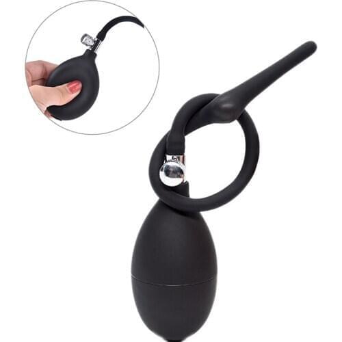 Inflatable Urethral Sound Dilators Silicone Penis Plug Inflate Urethral Catheter Penis Inserts Chastity Sex Toys For Men Gay