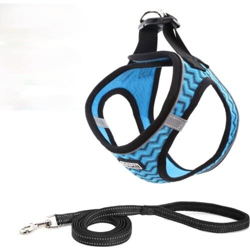Pet Chest Strap Dog Vest Harness Anti-break Reflective Chest Back Dog Harness and Leash Set