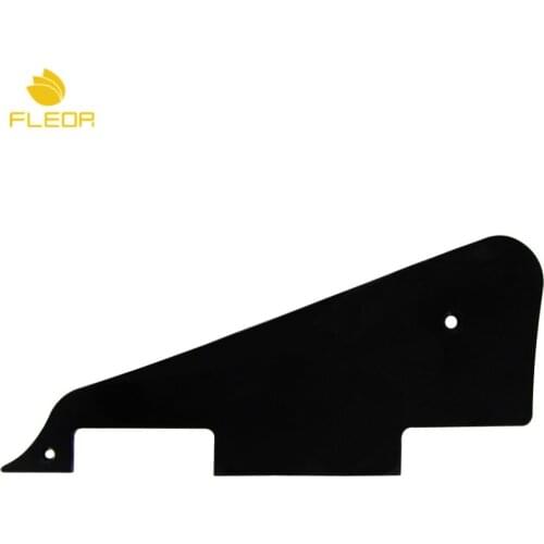 FLEOR Plastic Guitar Pickguard Plate 1Ply Black for LP Style Electric Guitar Accessories