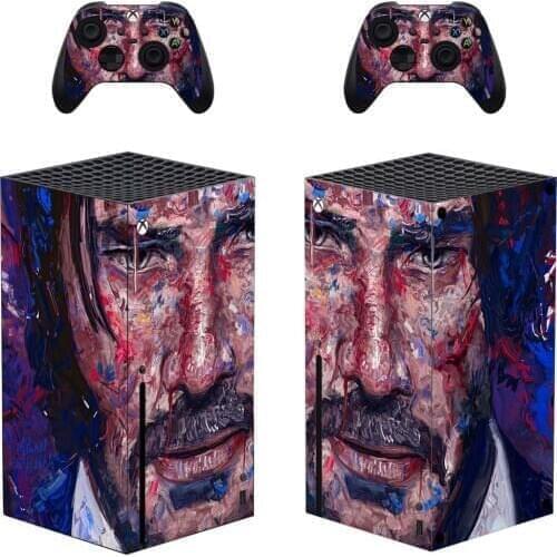Film John Wick Skin Sticker Decal Cover for Xbox Series X Console and 2 Controllers Xbox Series X Skin Sticker Vinyl