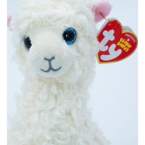 New 6" 15cm Ty Big Eyes Stuffed Beanie Plush Animal Soft Rainbow Alpaca Doll Sheep Collection Boys and Girls Birthday Gifts