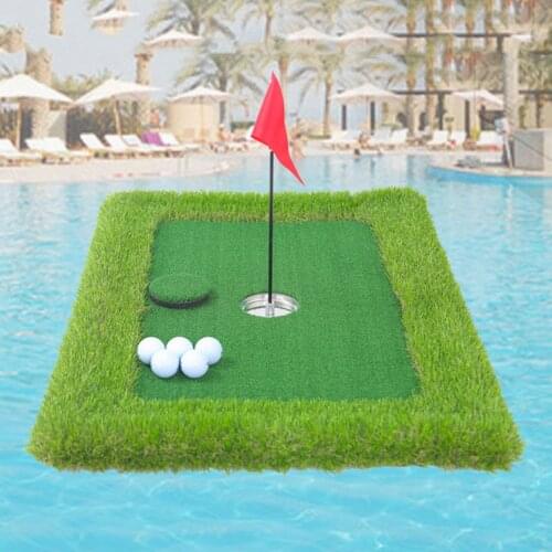 Portable Pool Golf Game Set Floating Golf Green With Accessories swimming pool Golf Putter Putting Trainer Driver Balls Set