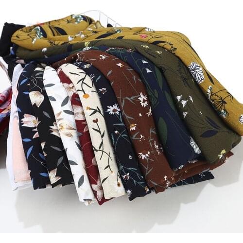 SeersucK Print Bubble Chiffon Headscarf for Women Muslim Scarf hijab ladies head scarf shawls arab islamic headwrap turban