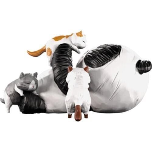 PANDA FIGURINE ART PVC CRAFT MIGHTY JAXX CACOOCA PANDA STATUE DESKTOP DECORATION OFFICE VALENTINES GIFT R1733