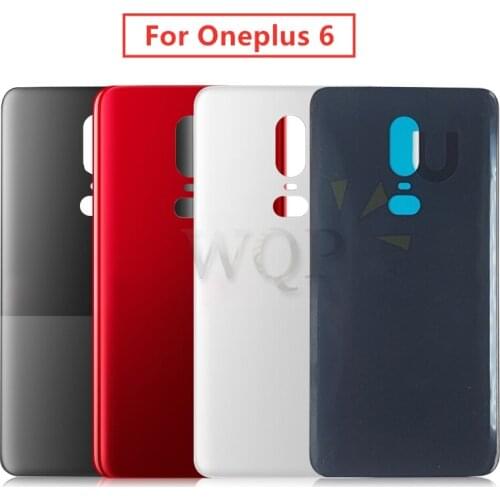 For Oneplus 6 Glass Battery Door Case Back Cover Rear Phone Housing Case For One Plus 6 Replacement Parts For Oneplus 6