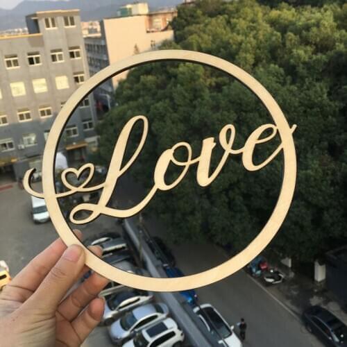 Wedding logo sign hanging out custom name plate background board wood wedding logo wreath