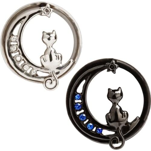 8-16mm One Piece Surgical Steel Ear Tunnel Ear Reamer Cat Ear Plug Crystal Gauges Body Piercing Jewelry Ear Expander