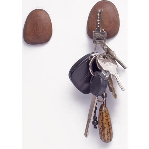 Creative Multifunctional Avoid punch Magnet wood hook Key magnetic storage Magnet Office, home metope decoration Wall hook
