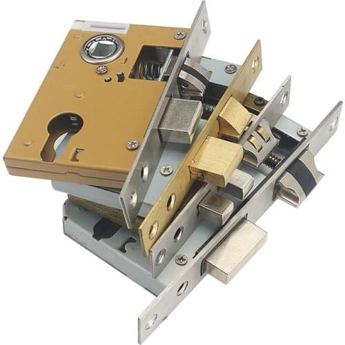 High Quality Brass Lock Body silence Copper Tongues Universal Door Handle lock Replacement spare parts Hardware accessories